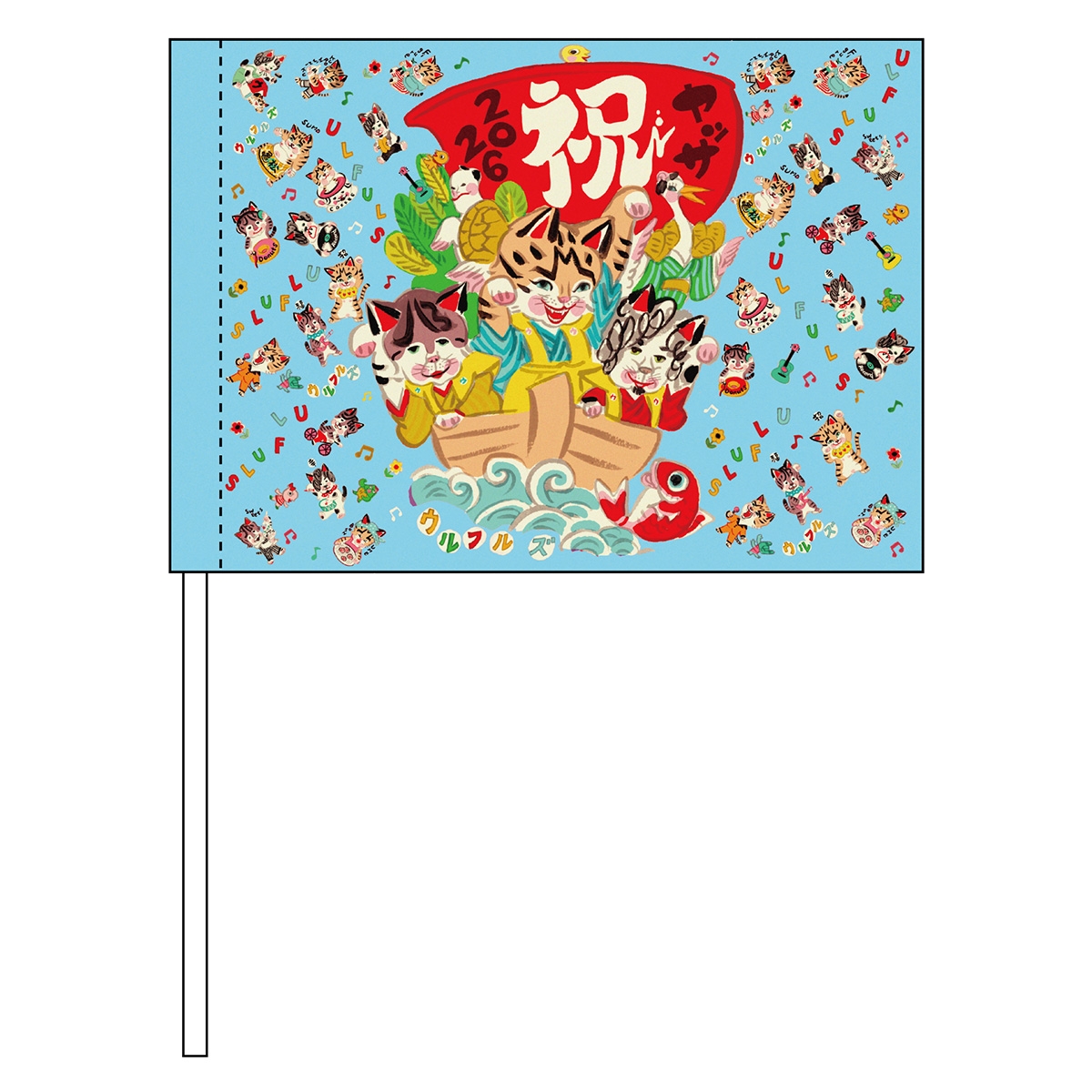 パンサーズ　応援旗　タペストリー ヤッサ！2026 応援手旗 | TAISUKE SHOP